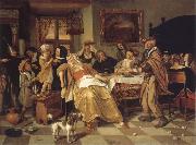 Jan Steen Twelfth Night oil painting